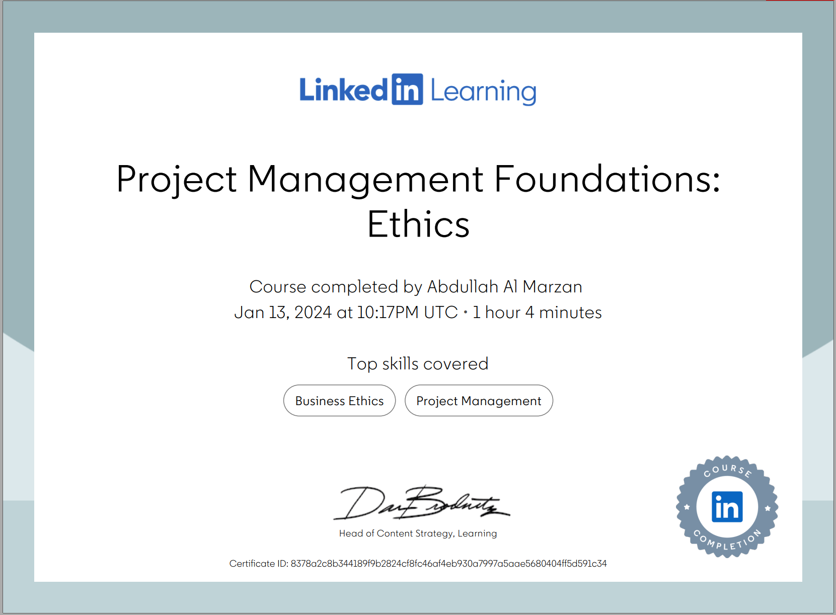 Certificate Thumbnail